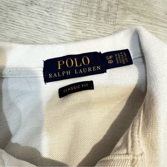 Polo Ralph Lauren Classic Polo Shirt Kids Size 8 100% Cotton -  black pony - Picture 10 of 12